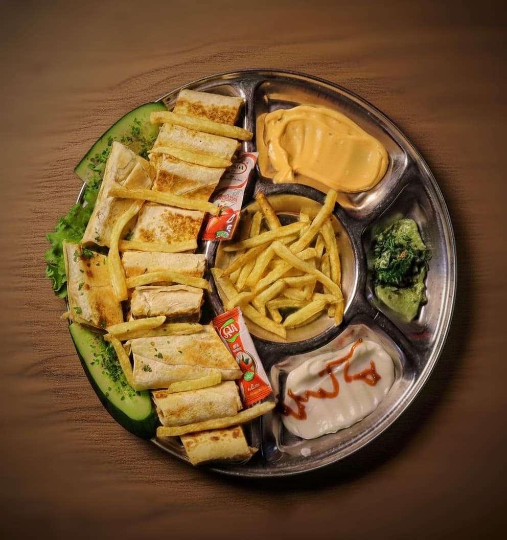 صحن شوارما عربي